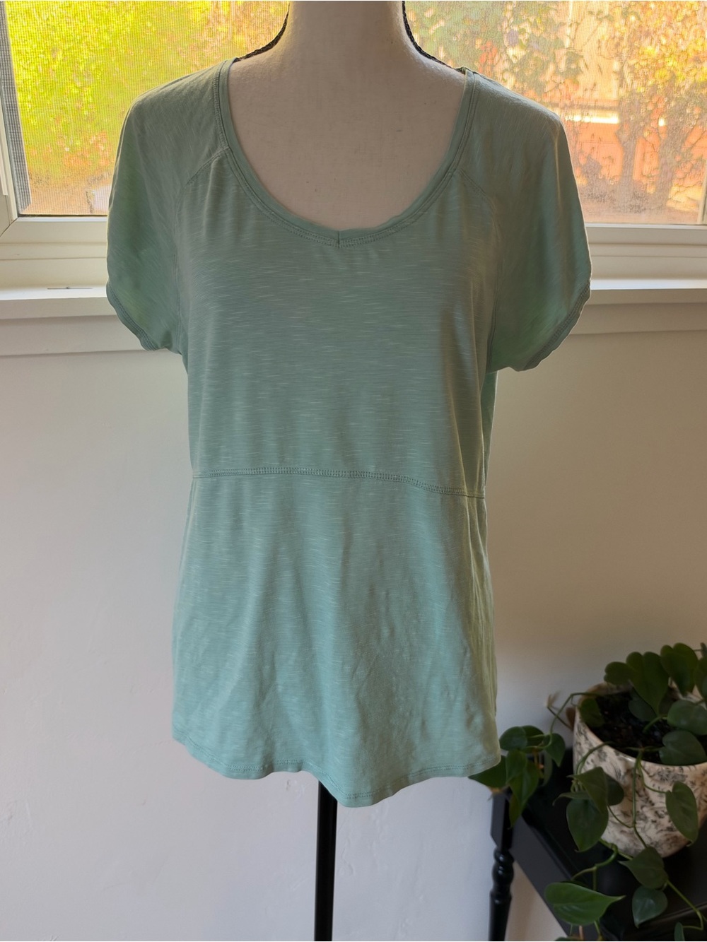 Toad&Co Bonita T-Shirt Women Large V-Neck Short Sleeve Organic Cotton Blend